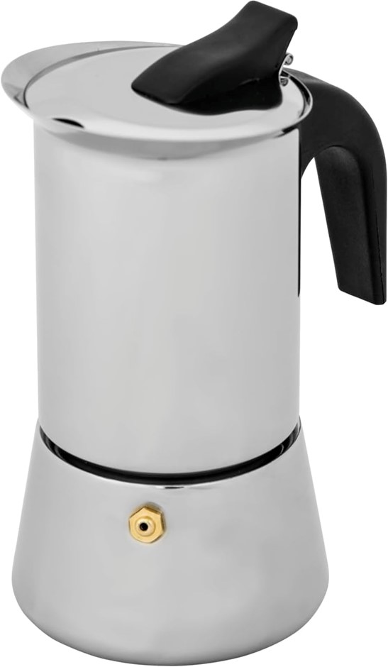 AVANTI Inox Espresso Stainless Steel Stovetop Coffee Maker, 100 ml / 2 Cup.