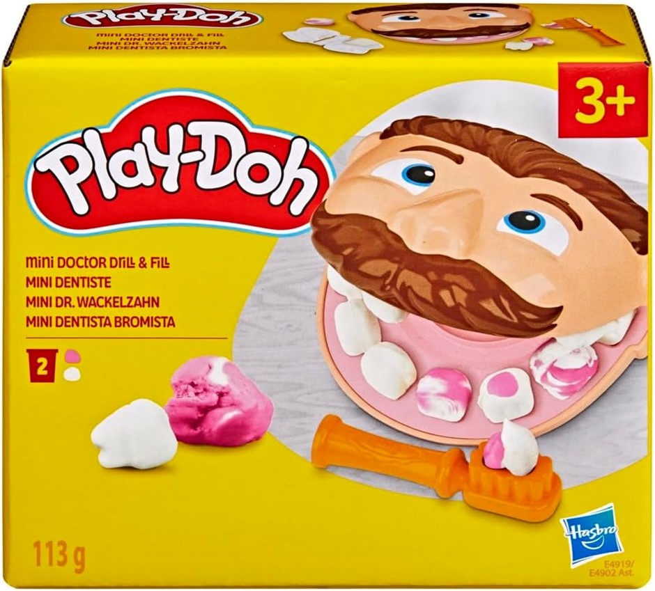 PLAY-DOH Mini Doctor Drill 'n Fill Set, Dental Toy Dentist, Drill, Tooth Mo
