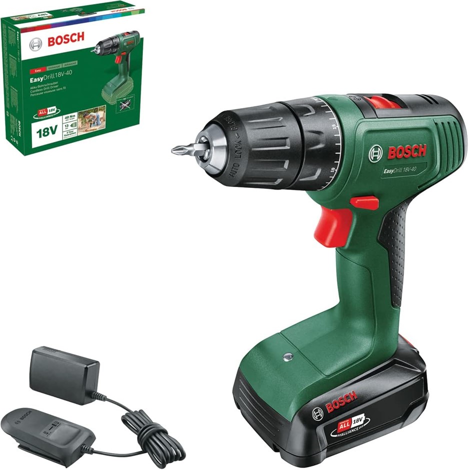 BOSCH 18V Home & Garden Cordless Impact Hammer Drill Driver 2 Speed c/w 2.0