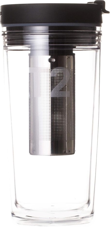 T2 Tea Explorer Travel Flask, Black