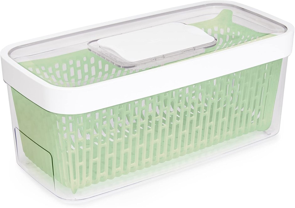 2 x OXO Good Grips Greensaver Produce Keeper, 4.7 Litre Capacity, Green. NB