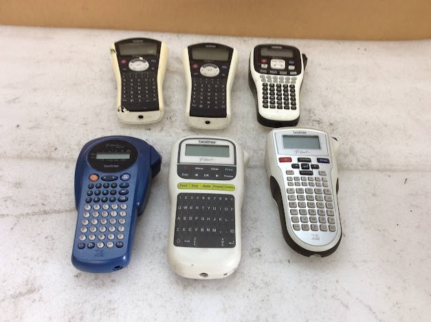Brother PT-H105&PT-1090 & Brand and Model Label Printers (Lot of 6)