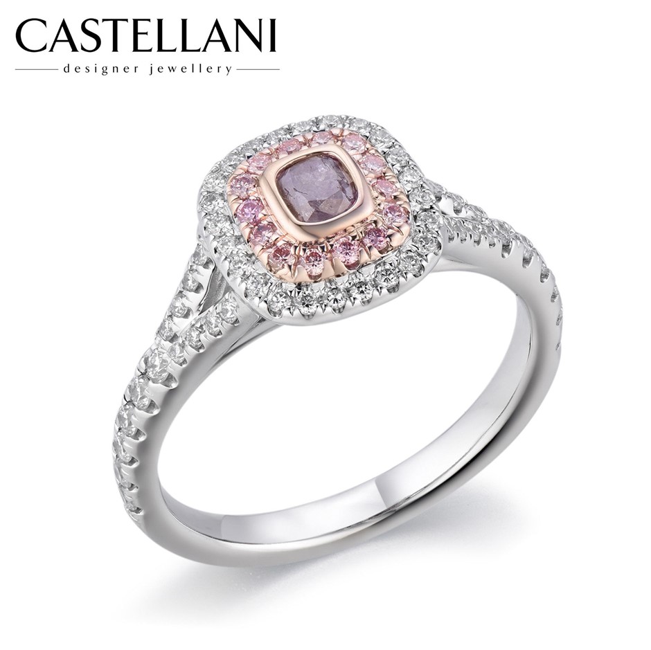 0.71tcw Fancy Pink Diamond Gold Ring