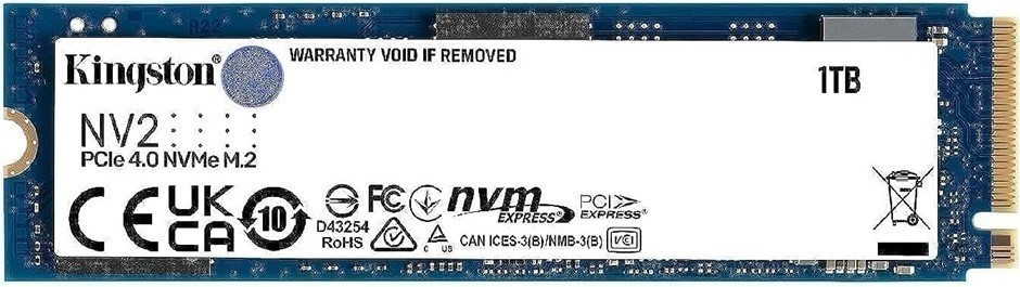 KINGSTON NV2 M.2 PCIe 4.0 NVMe 1TB, Solid State Drive.