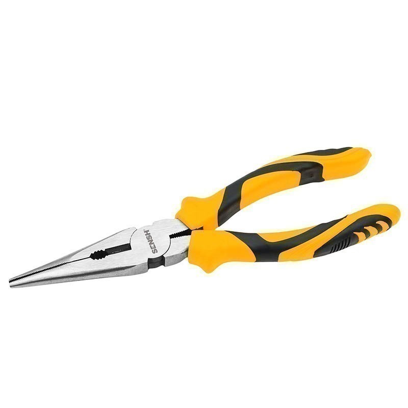3 x SENSH 200mm Long Nose Pliers with Ergo Grip Handle.