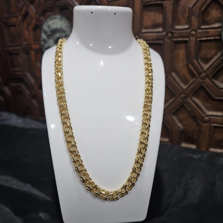 18k Italy Stamped  Yellow Gold Filled Chain-Quality Guarantee-60cm