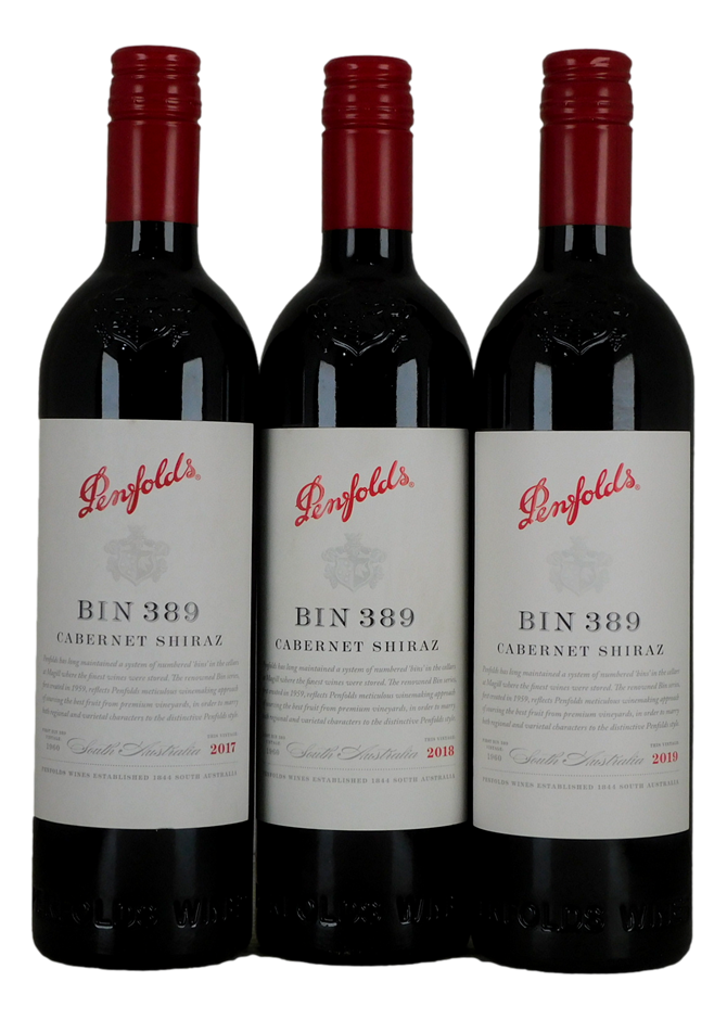  Penfolds Bin 389 Cabernet Sauvignon 2017/2018/2019 (3x 750mL)