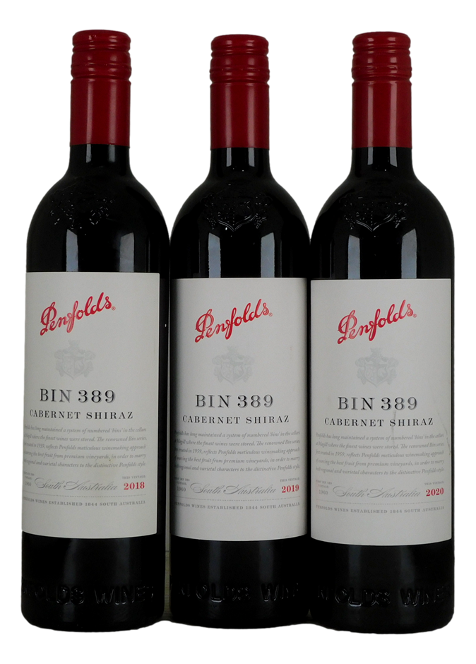 Penfolds Bin 389 Cabernet Sauvignon 2018/2019/2020 (3x 750mL)