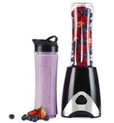 CONTEMPO Personal Blender with 2 X 600 ml bottles, black.