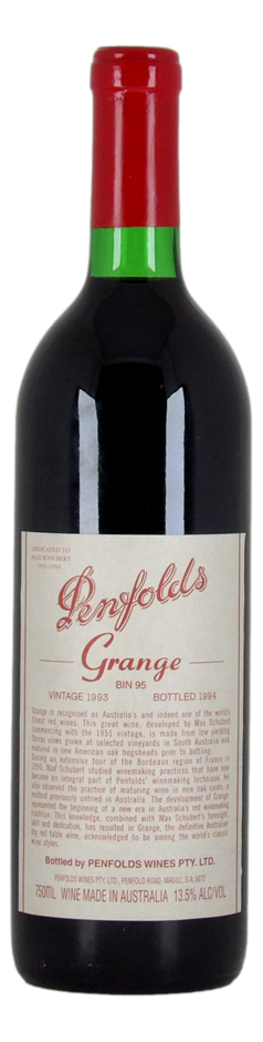 Penfolds Bin 95 Grange 1993 (1x 750mL), SA.