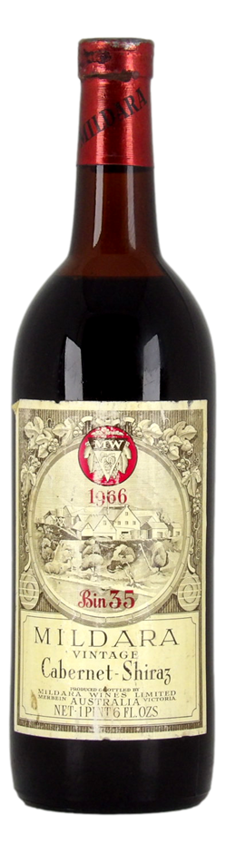 Mildara Bin 35 Cabernet Shiraz 1966 (1x 1 PT 6 FL OZS) VIC