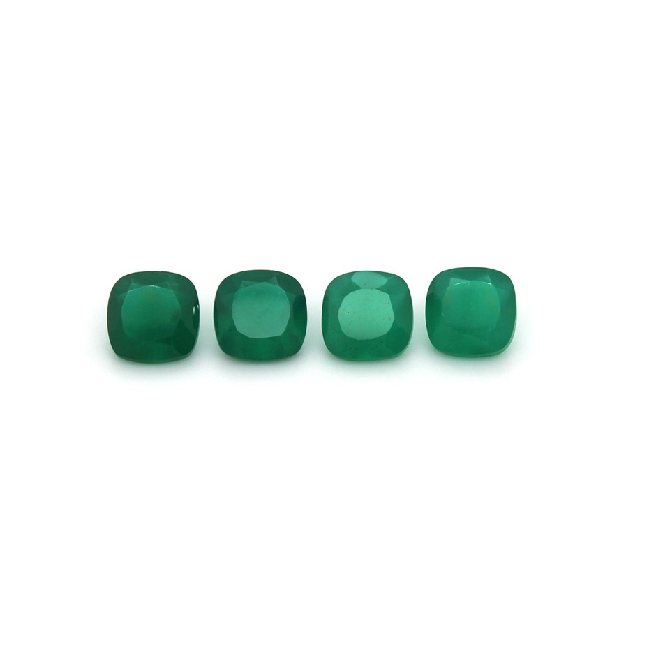 4 pcs Cushion Lovely Green Onyx Gesmtone