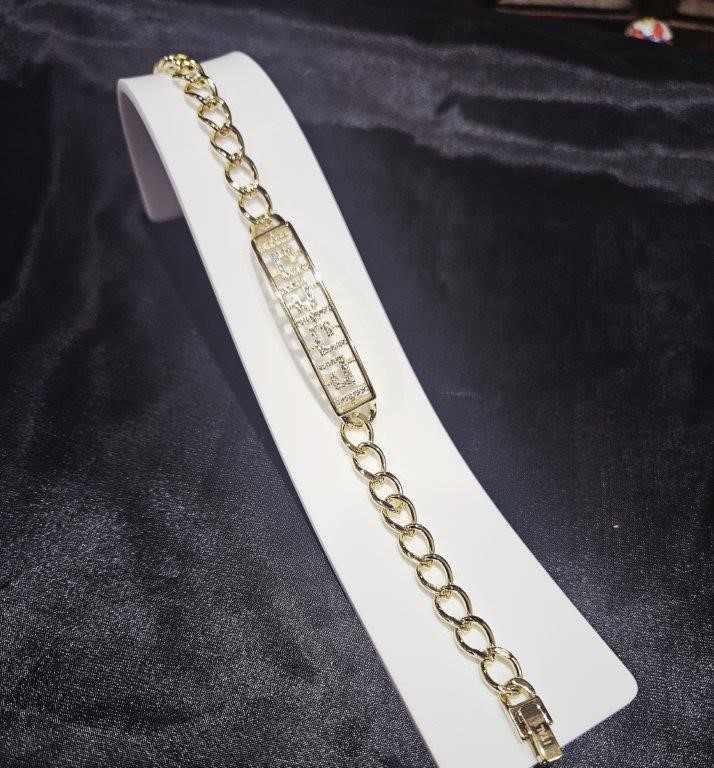 14k/Italy stamped Yellow Gold Filled Bracelet -18cm