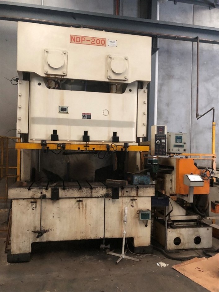 SINO 200 Tone ‘C’ Frame Press c/w Attached Feeder.