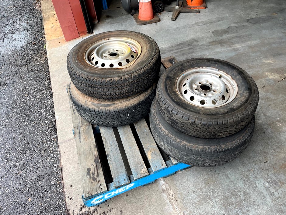 4x Steel Rims and Tyres