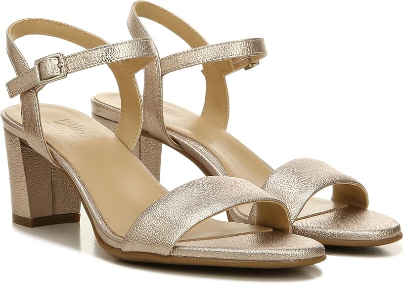 NATURALIZER Women's Bristol Heeled Sandal, Warm Silver, Size US 5 (G8660S72