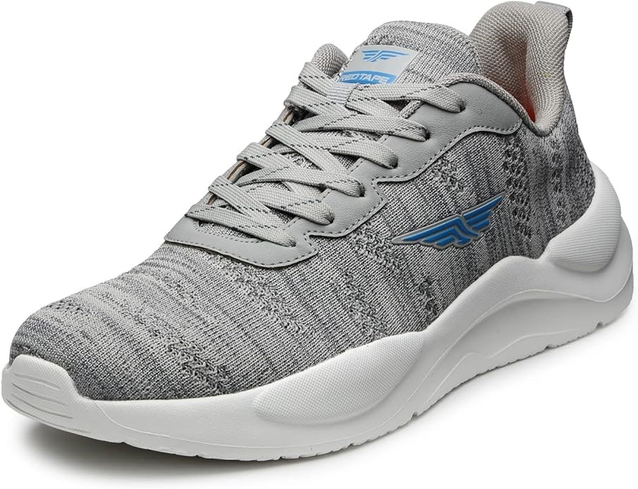 RED TAPE Men's Classic Walking Shoes, Light Grey/White, Size EU47/UK7/US8 (