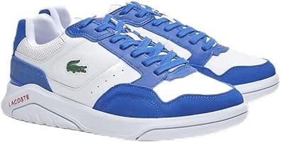 LACOSTE Men's Game Advance Luxe 2221 SM Sneaker, White/Blue, Size 7 US(744S