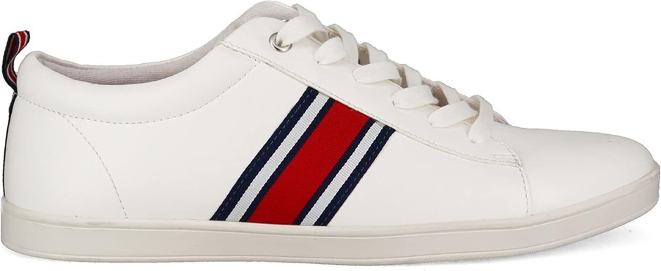 WILD RHINO Men's Fiasco Sneaker, White, UK 9 / EU 43/US 10.  Buyers Note -