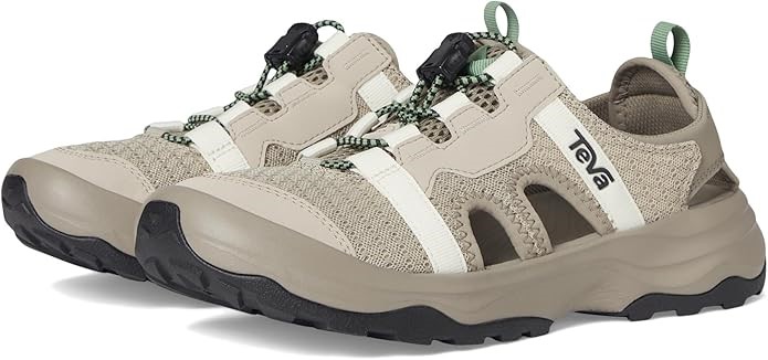 TEVA Women's Outflow CT Outdoor Sandal, Feather Grey/ Desert Taupe, Size 5.
