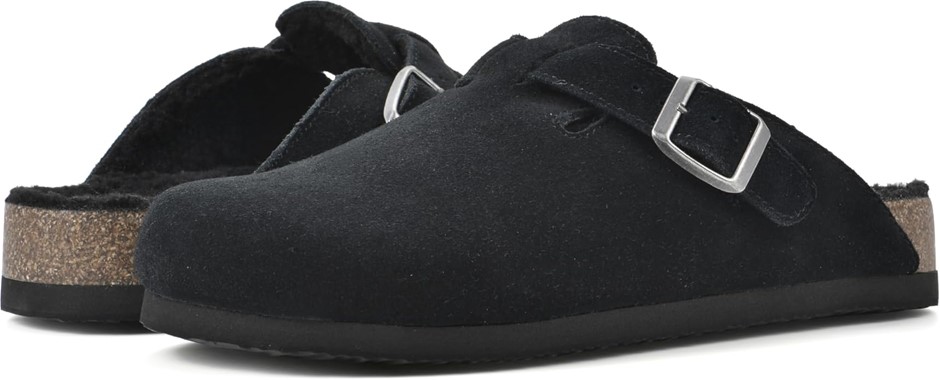 WHITE MOUNTAIN Women's Bari Signature Comfort-Molded Footbed Clog, Black/Su