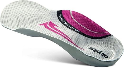 AIRPLUS Women's 1 Pair Plantar Fascia Orthotic Insole, Size US 5-11, Grey.