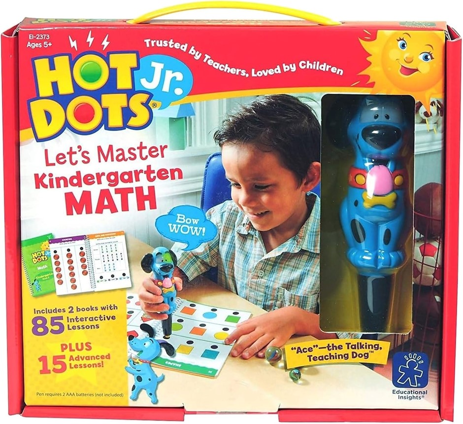 EDUCATIONAL INSIGHTS Hot Dots Jr. Let's Master Kindergarten Math Set with A