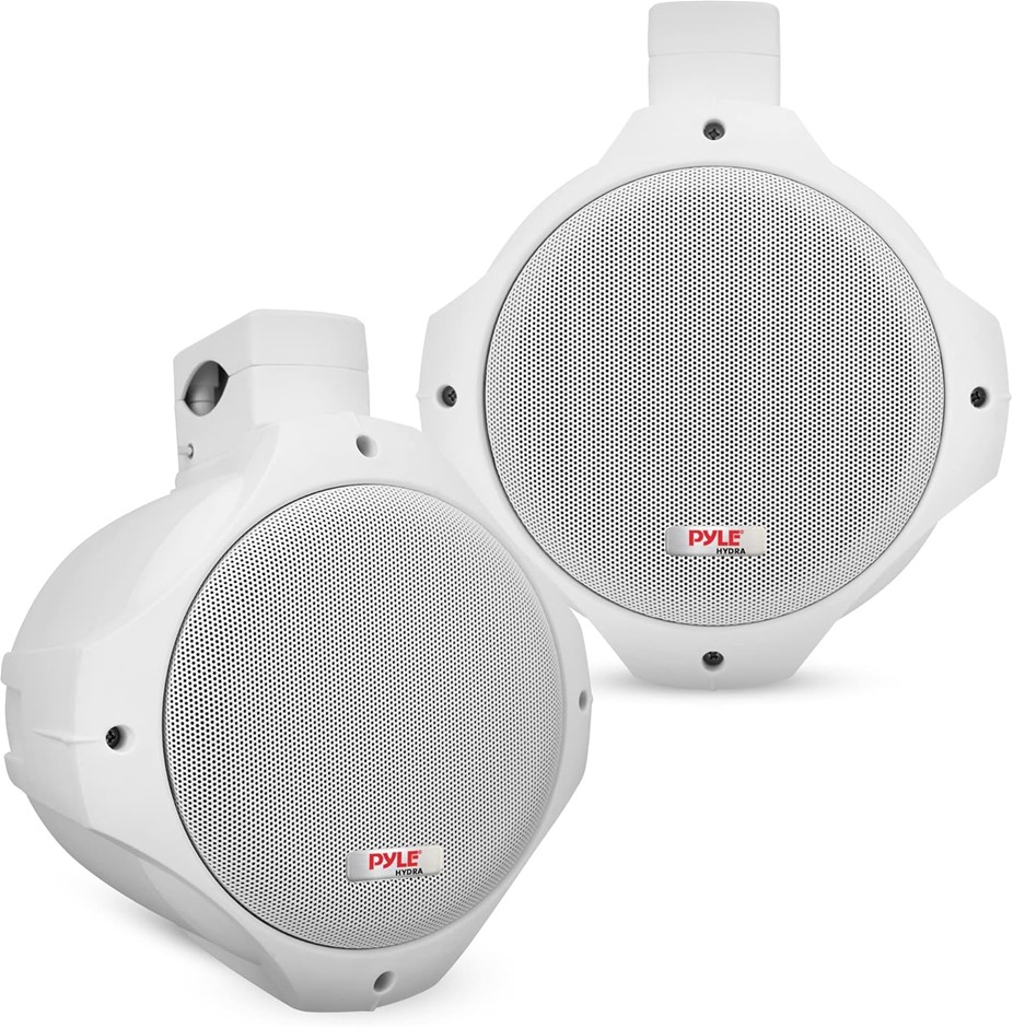 PYLE Waterproof Marine Wakeboard Tower Speakers - 6.5in Dual Subwoofer Spea
