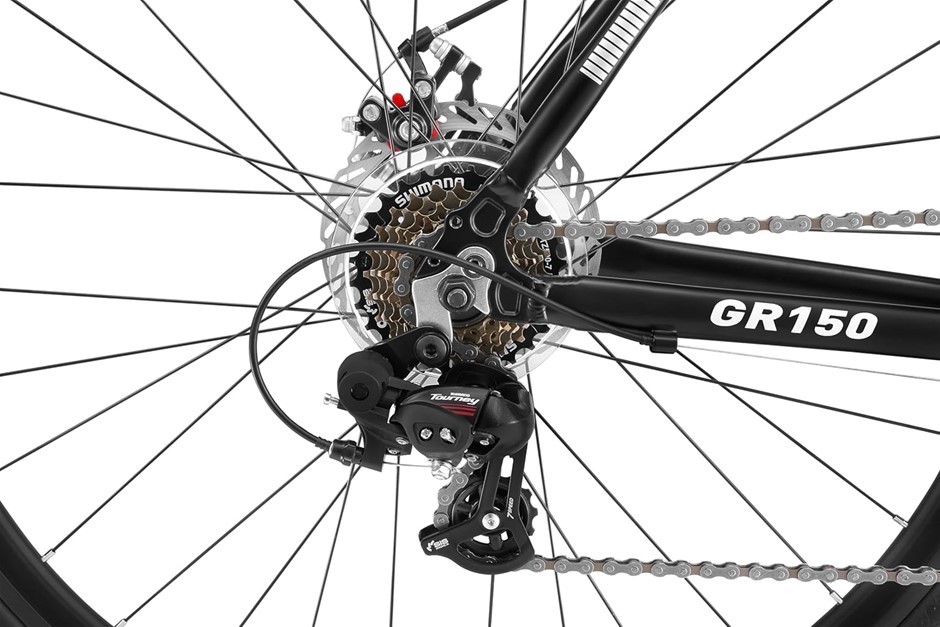 PROGEAR GR150 Road Bike 700C x 56cm, Black. NB: Has been used.