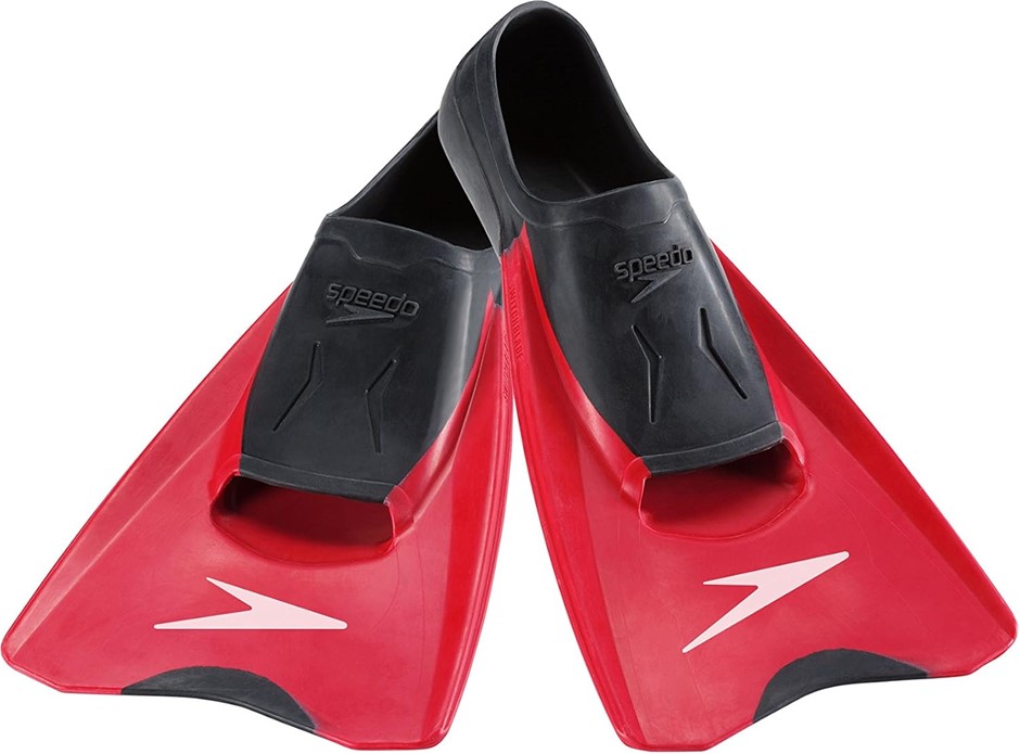 SPEEDO Switchblade Fin, Red/Black, XS Youth.