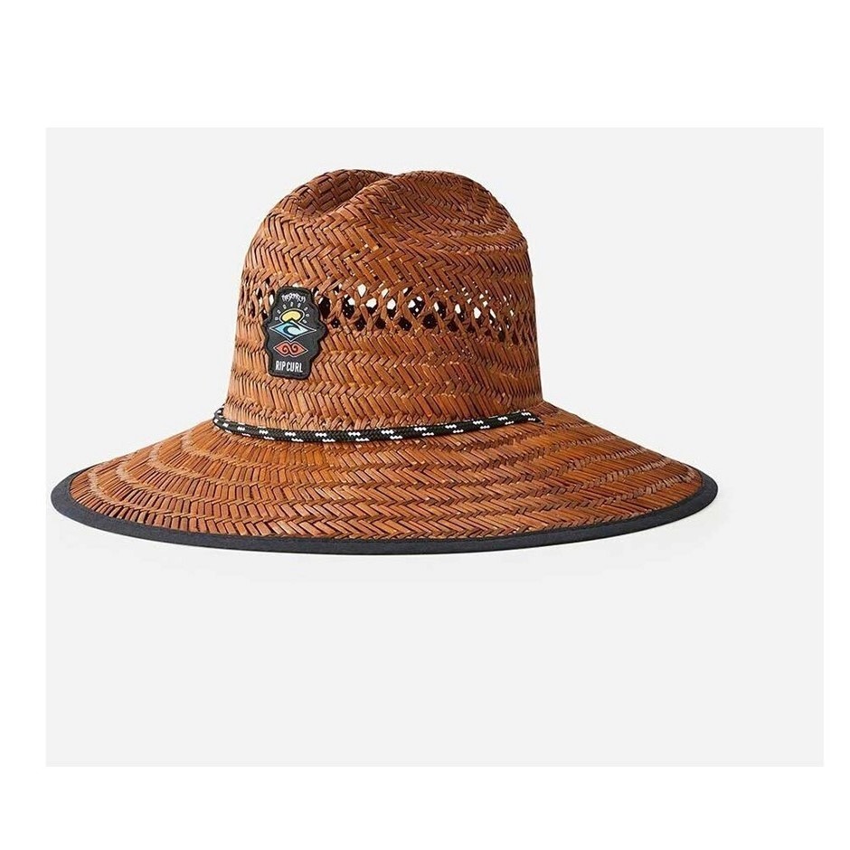 RIP CURL Men's Logo Straw Hat, Size LXL, Brown. RRP: $35.99. Buyers Note -