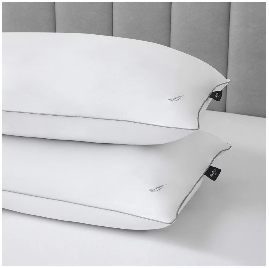 NAUTICA 2pk Down Alternative Gel Like Pillows. Standard/Queen