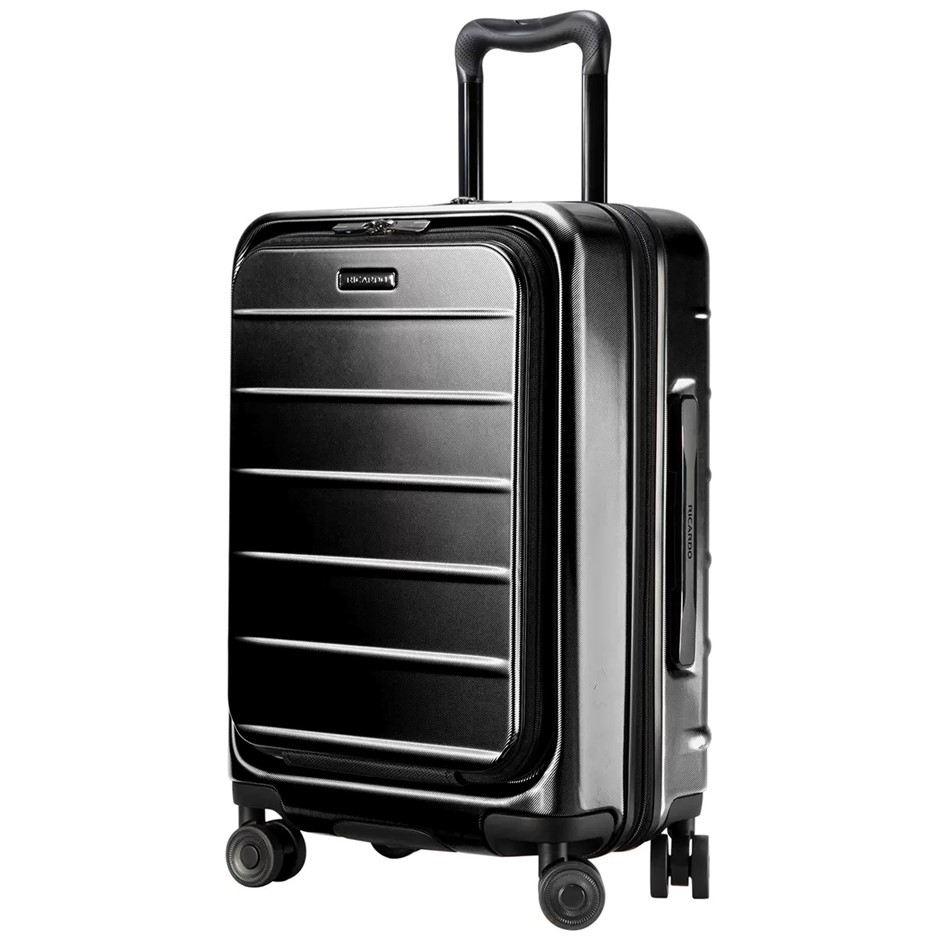 RICARDO Beverly Hills Hard Shell Spinner Carry On, Black, 55cm.