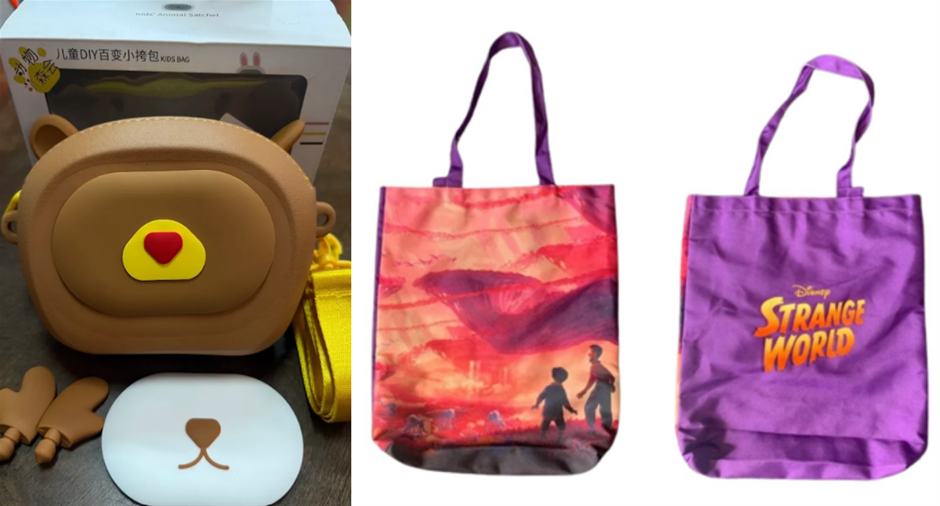 BAG BUNDLE: 2 x DISNEY Strange World Tote Bag X Kids' Animal Satchel.