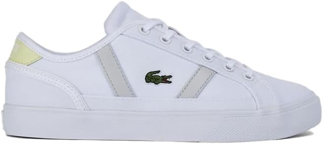 Lacoste Women's Sideline Pro 222 3 CFA Sneaker, White/Light Grey, 7 US