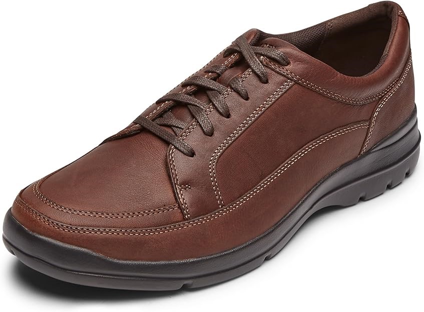 ROCKPORT Men's Junction Point Lacetotoe Oxford, Chocolate, 13 US