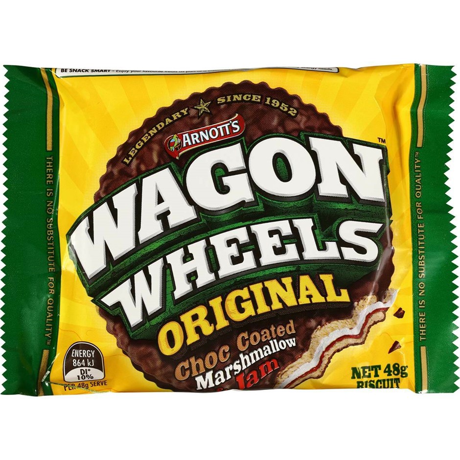 29 x WAGON WHEELS Original Choc Coated Marshmallow Jam, 48g. N.B: Some piec