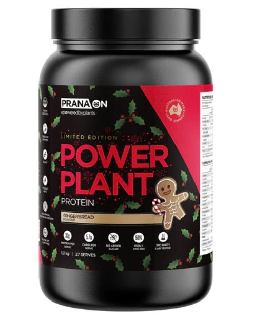 PRANAON Power Plant Protein Supplement Powder, Ginger Bread Flavour, 1.2kg.