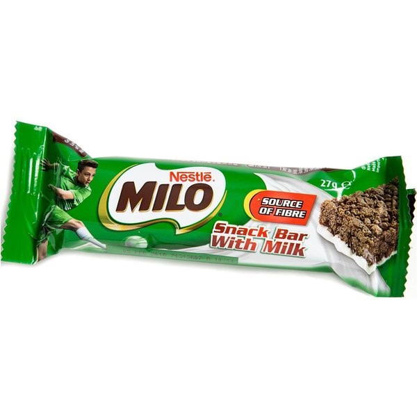 30 x MILO Snack Bars Dipped in White Chocolate, 27g. Best Before: 07/2026.