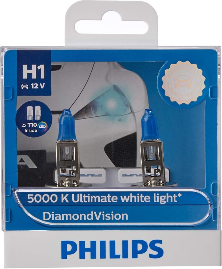 Pack of 2 x PHILIPS H8 Diamond Vision Headlight Globe.