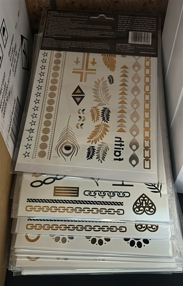 19x Set of Bling Tattoos Temporary Stickers