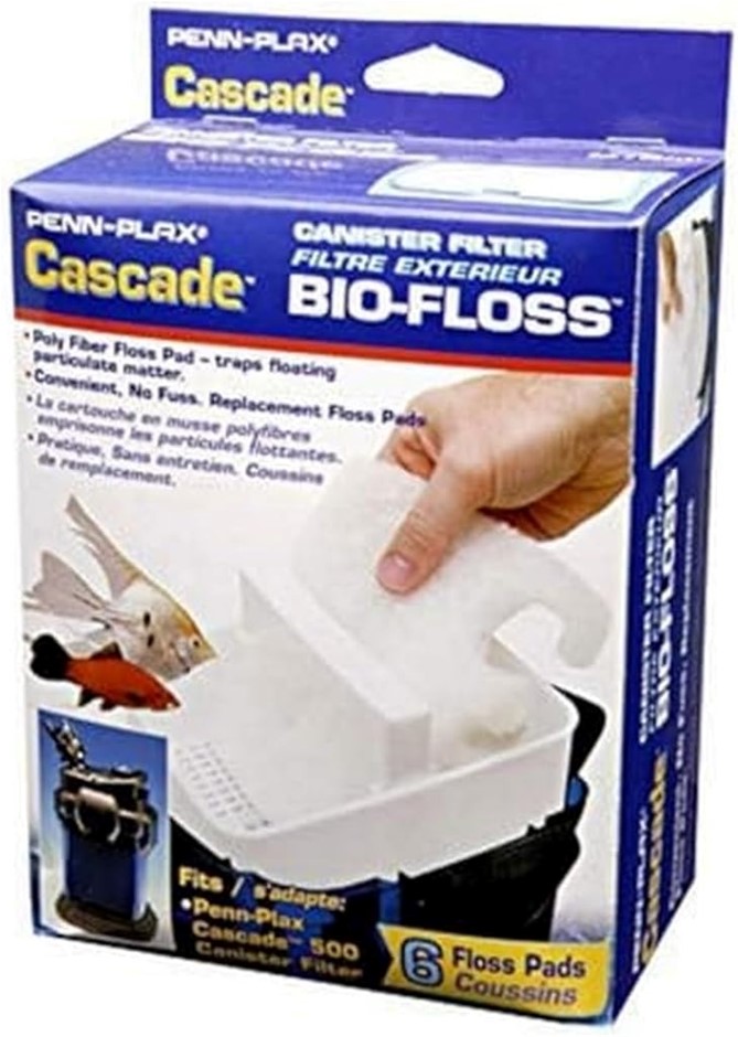 PENN-PLAX Cascade Bio-Floss Replacement Poly Fiber Floss Pads for Cascade 5