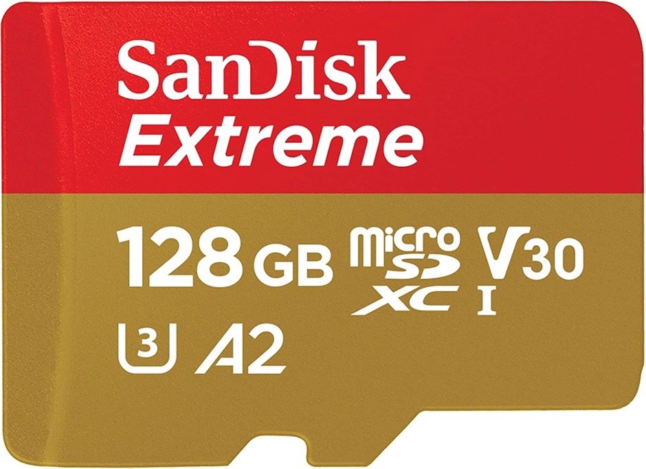 SanDisk 128GB Extreme microSDXC UHS-I Memory Card with Adapter - Up to 190M