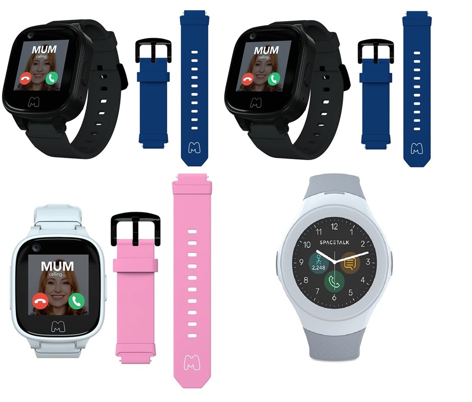 4 x Assorted Smart Watches. 2 x MOOCHIES Connect Smartwatch, Bundle, Black/