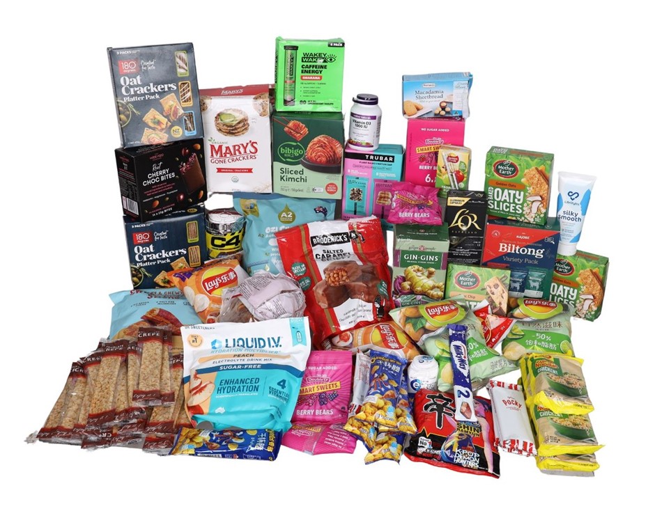 Assorted Food Grocery Products, Incl: THE SNAKYARD, LAY'S & More. N.B: Dama