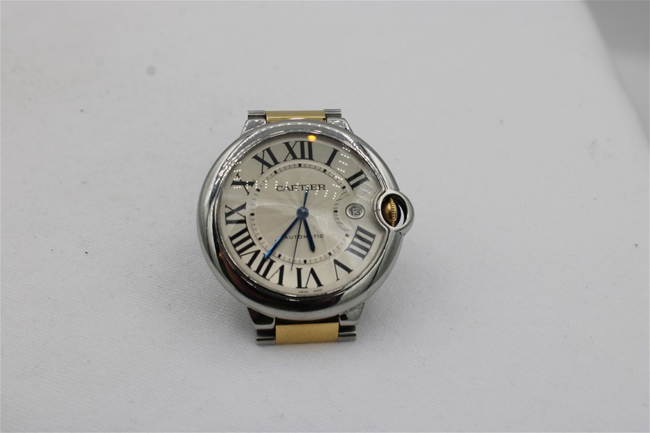A Cartier Stainless Steel and 18ct Yellow Gold 42mm Wristwatch