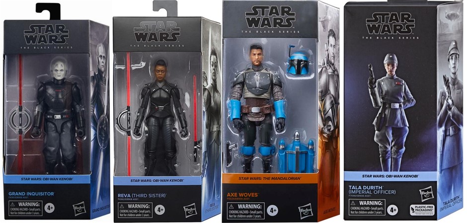 4 PACK STAR WARS Assorted: The Black Series 6-Inch Action FiguresGrand Inqu