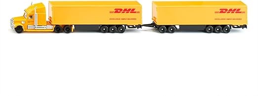 SIKU 1806, Freightliner DHL Road Train, Tractor with Trailer and Trailer, 1