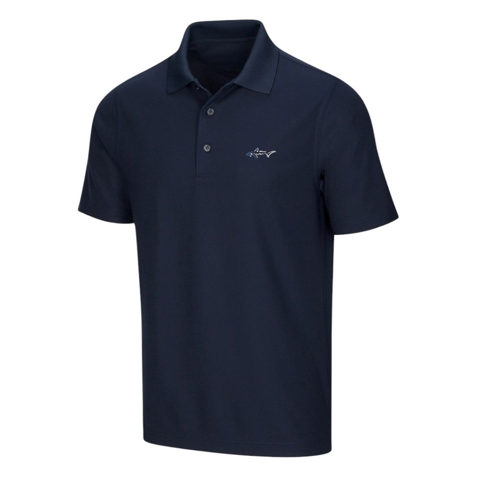 GREG NORMAN Men's Polo, Size M, 100% Polyester, Navy. Buyers Note - Discou