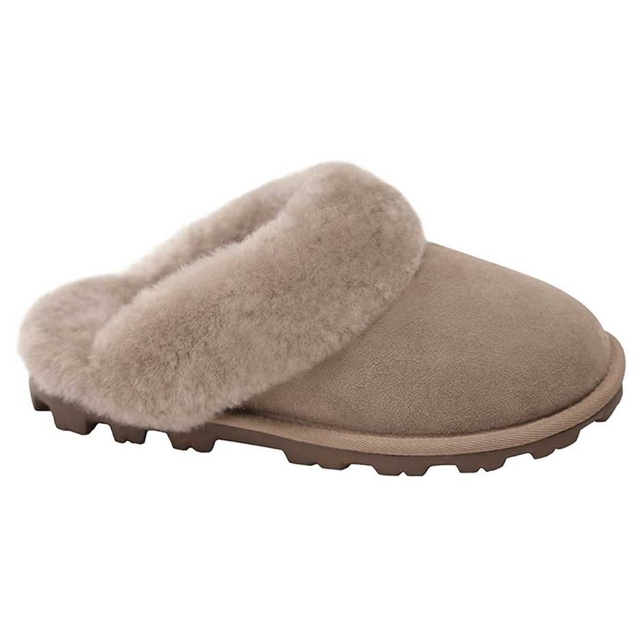 SIGNATURE Women's Shearling Slippers, Size US9, Caribou. Buyers Note - Dis